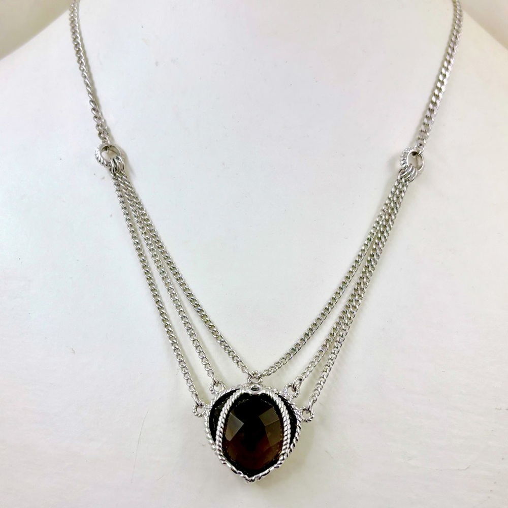 ANTHONY NAK Sterling Smokey Quartz Necklace